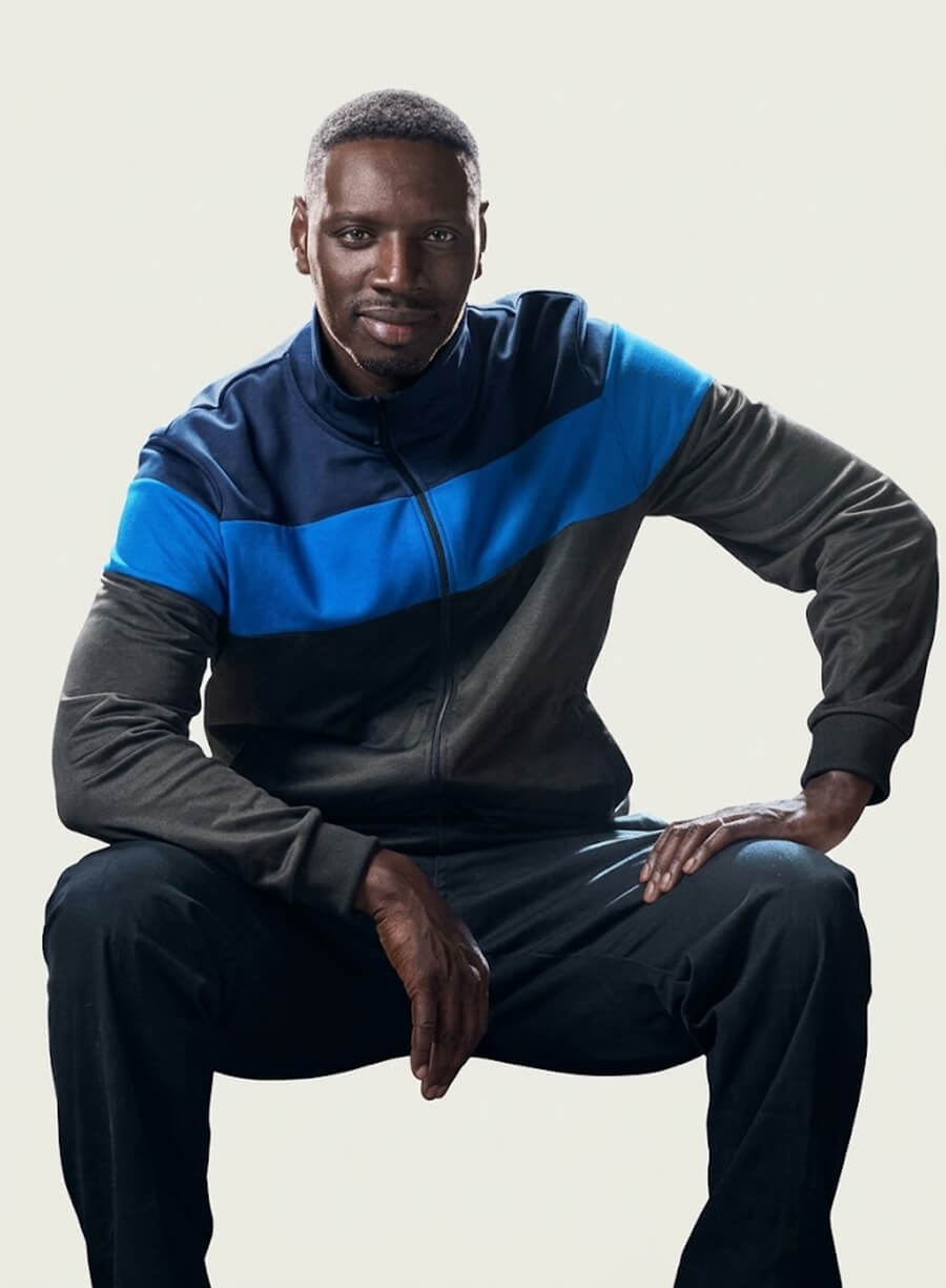 Omar Sy Blue Track Jacket