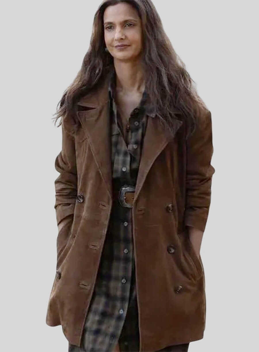 Poorna Jagannathan Lanterns 2026 Brown Suede Coat