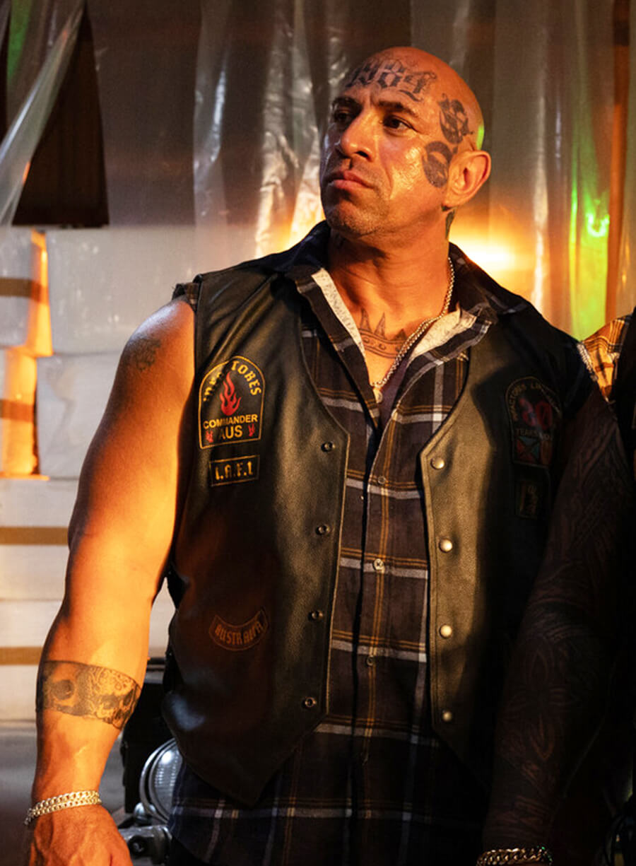 Runner 2026 Black Biker Leather Vest