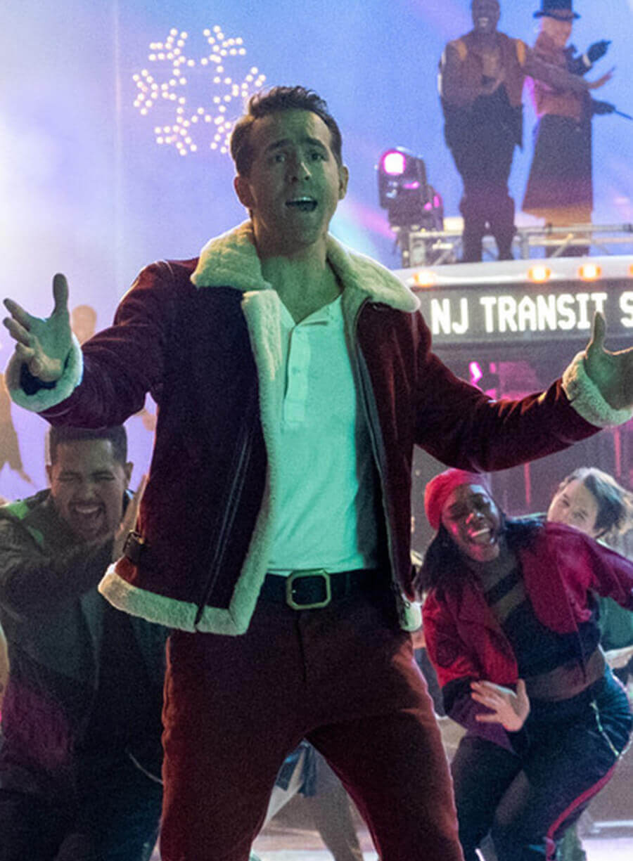 Ryan Reynolds Red Suede Jacket