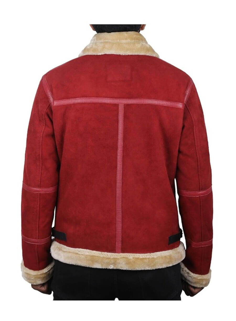 Ryan Reynolds Red Suede Christmas Jacket