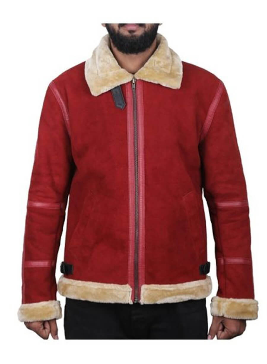 Clint Briggs Spirited Red Suede Christmas Jacket