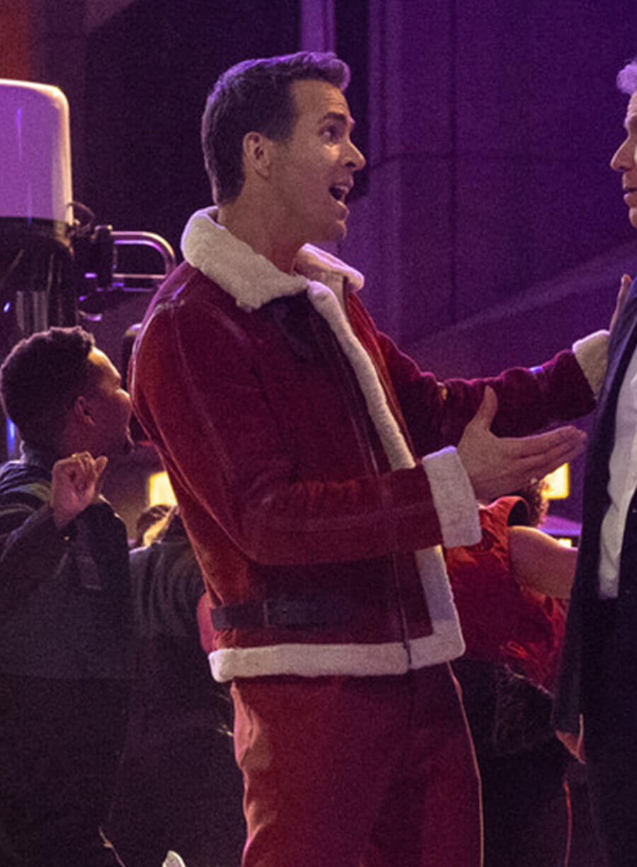 Spirited Red Suede Christmas Jacket