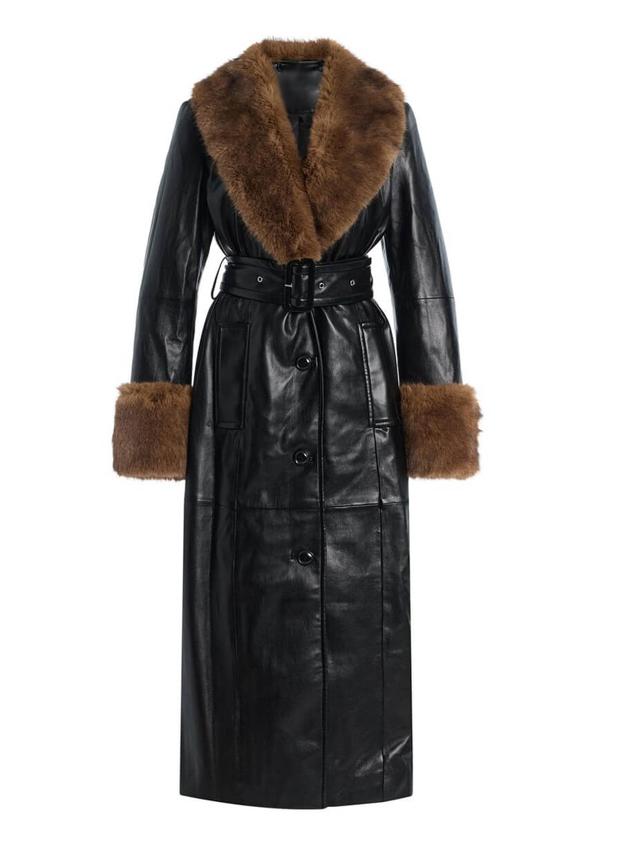 Seraphina MobLand S01 Black Shearling Coat