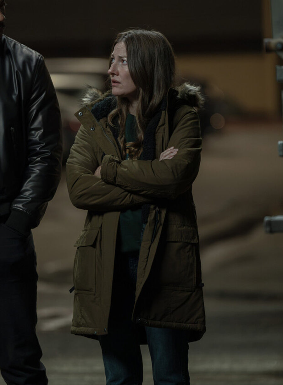 Kelly Macdonald Lanterns Green Jacket Coat