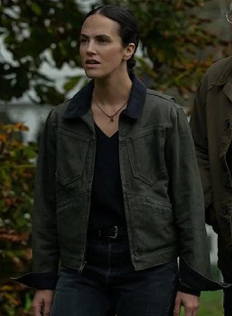 Silo S03 Jessica Brown Findlay Green Cotton Jacket
