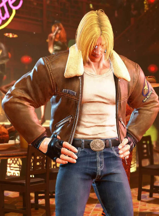Street Fighter 6 Terry Borgard Brown Leather Jacket