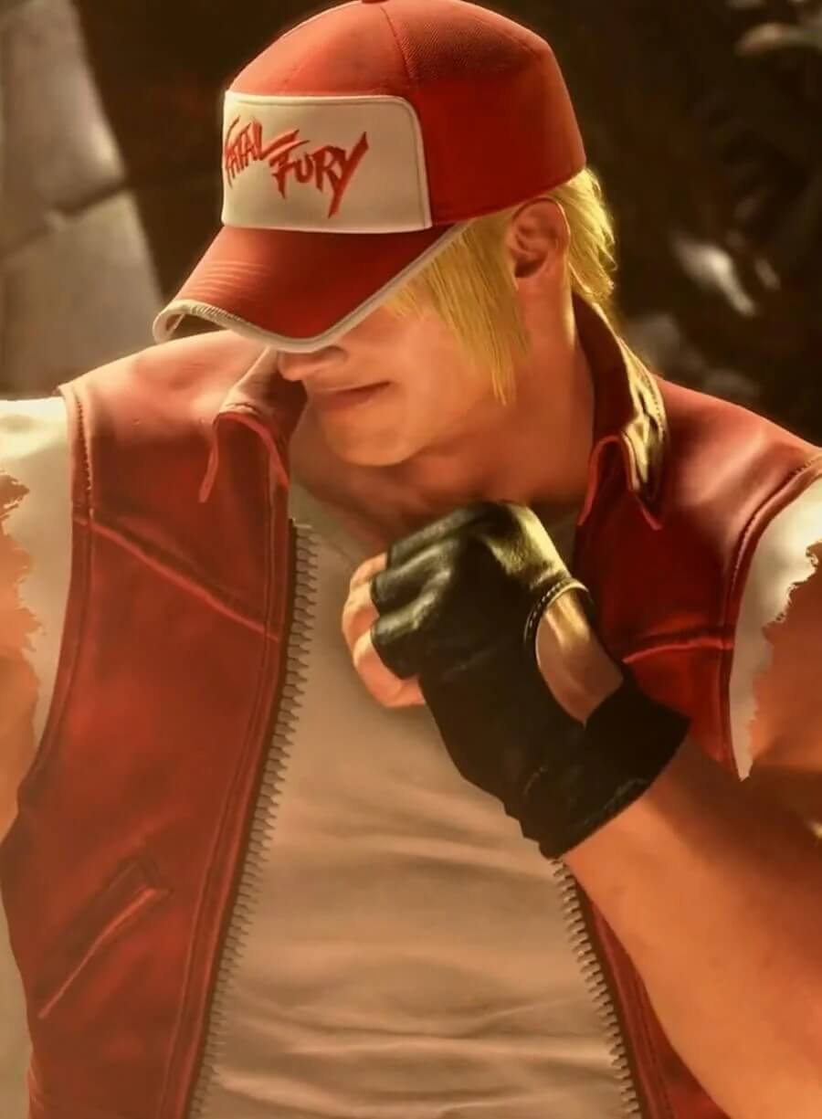Terry Borgard Street Fighter 6 Red Leather Vest
