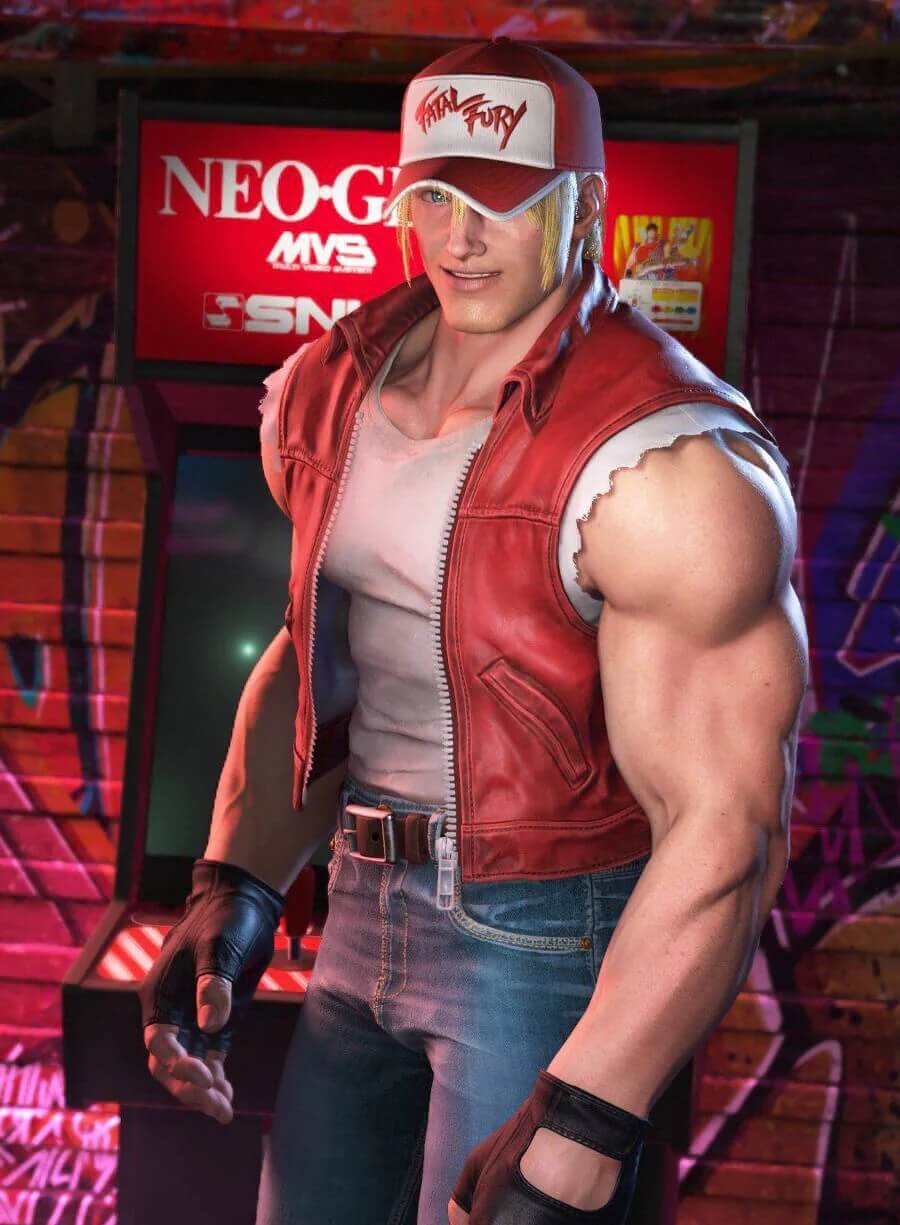 Terry Borgard Street Fighter 6 Red Leather Vest