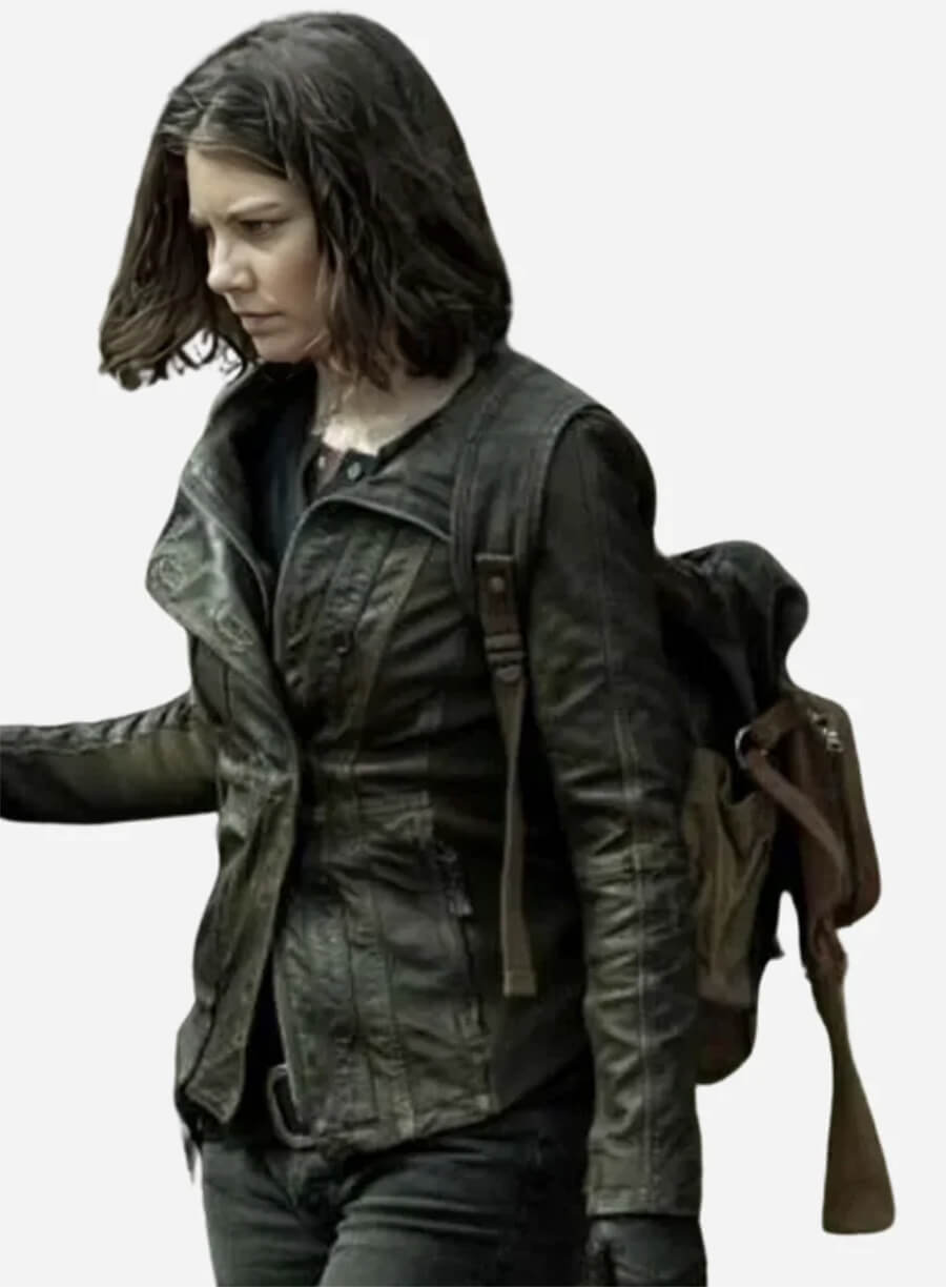 The Walking Dead City Maggie Distressed Leather Jacket