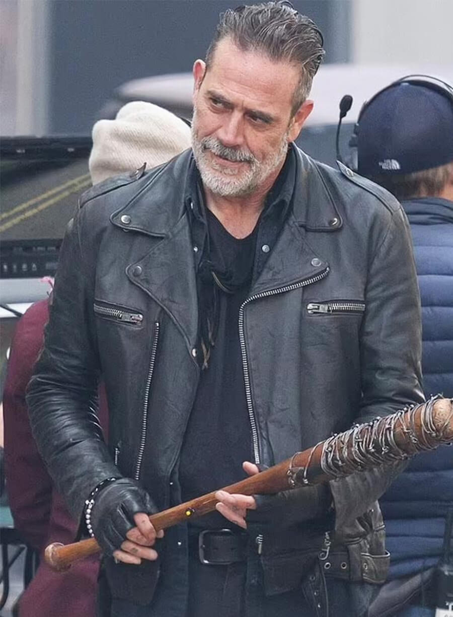 The Walking Dead: Dead City Negan Smith Black Leather Jacket