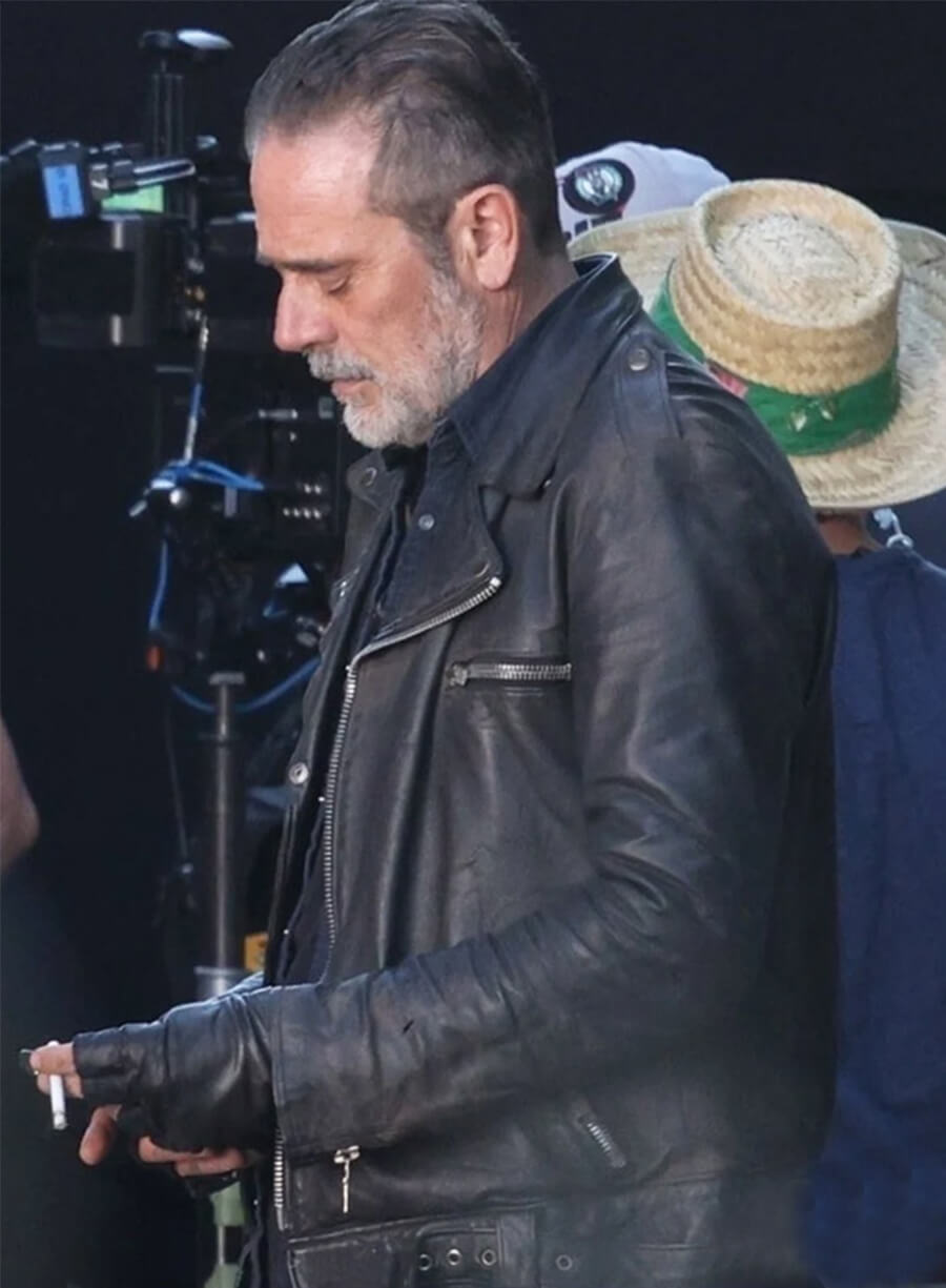 Jeffrey Dean Morgan Black Leather Jacket