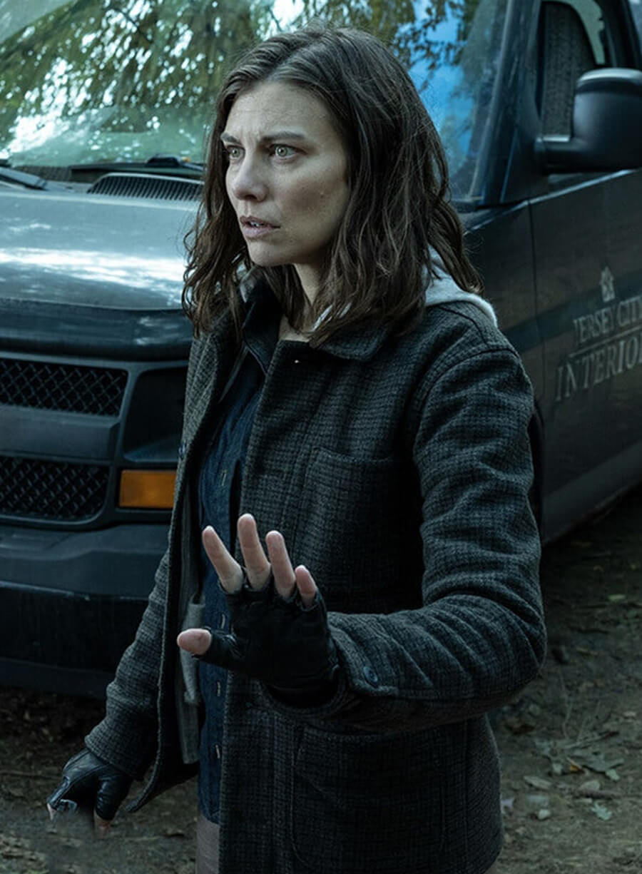 The Walking Dead: Dead City S03 Lauren Cohan Houndstooth Plaid Jacket