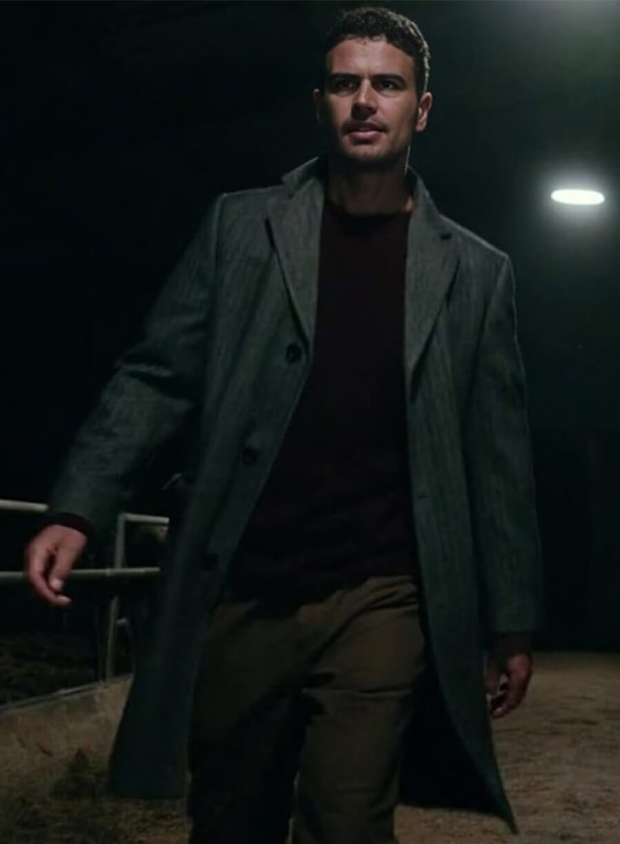 Theo James The Gentlemen Eddie Halstead Grey Coat