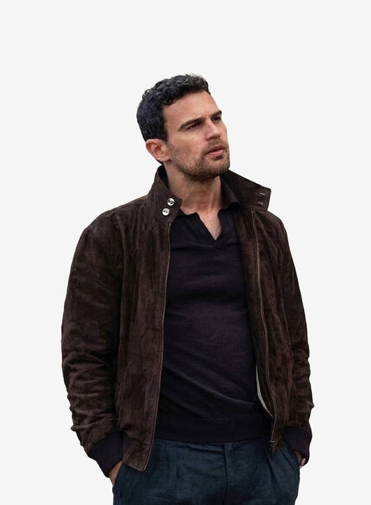 Theo James The Gentlemen S02 Suede Bomber Jacket