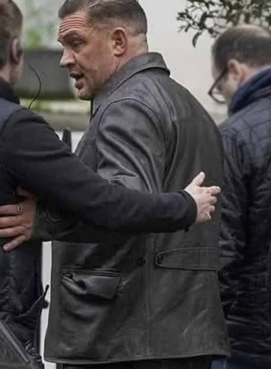 Tom Hardy MobLand S02 Black Leather Jacket