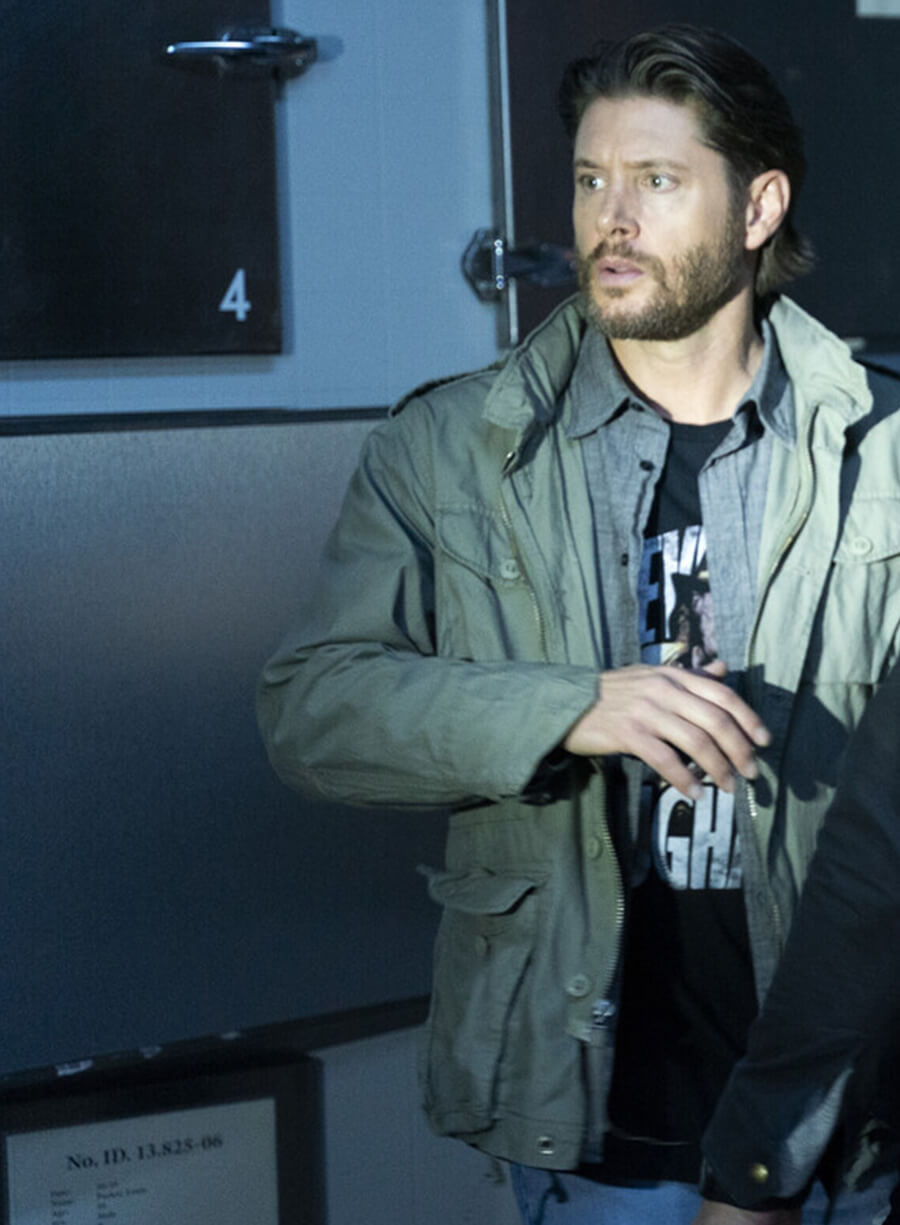 Tracker 2024 Jensen Ackles Green Cotton Jacket