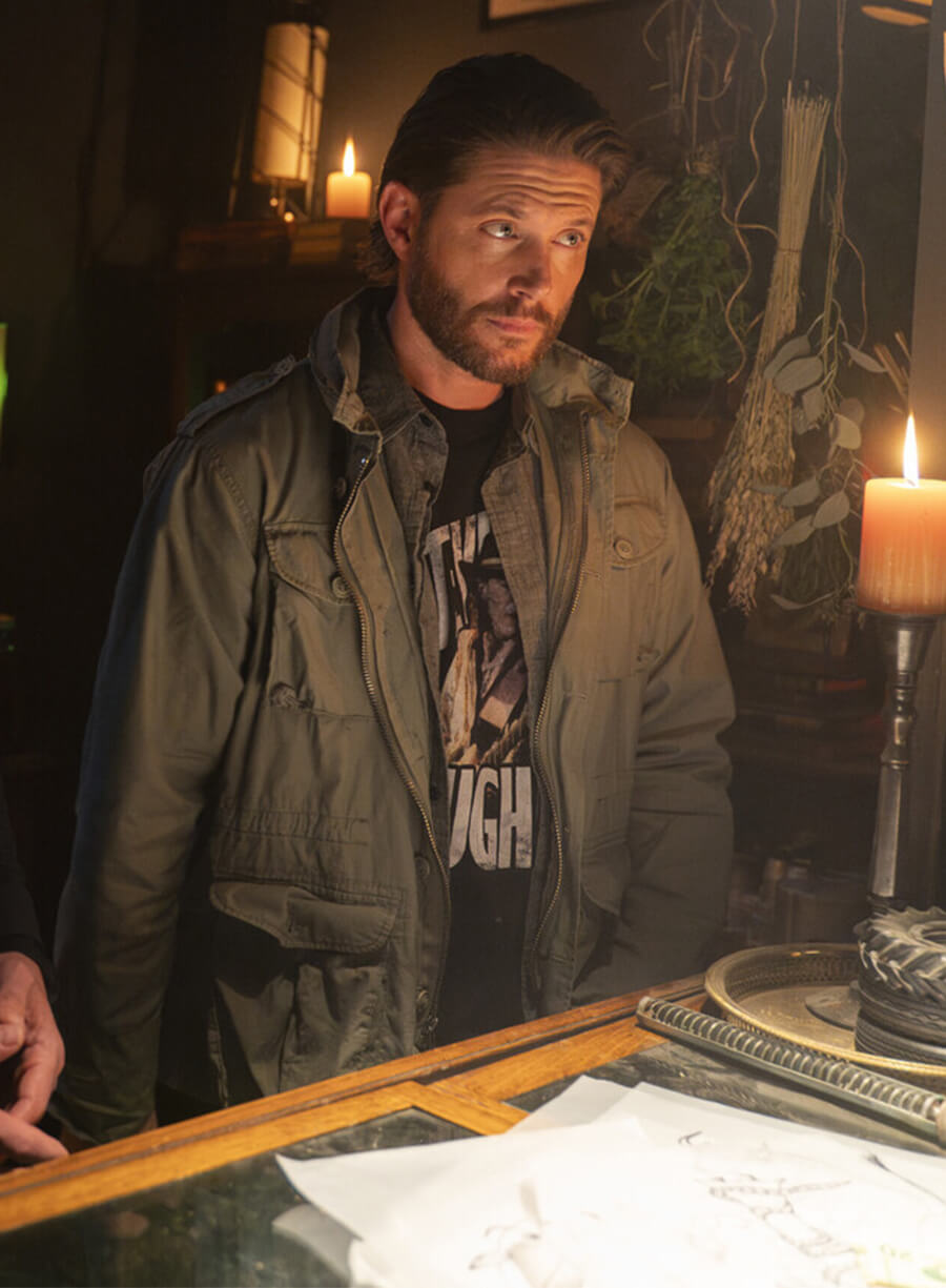 Tracker 2024 Jensen Ackles Green Cotton Jacket