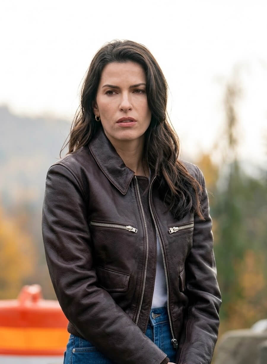 Tracker S02 Sofia Pernas Brown Leather Jacket