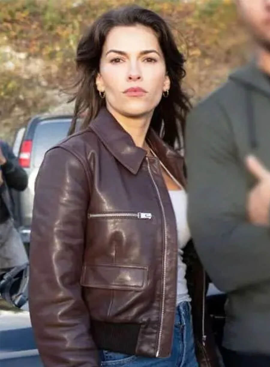 Tracker S02 Sofia Pernas Brown Leather Jacket