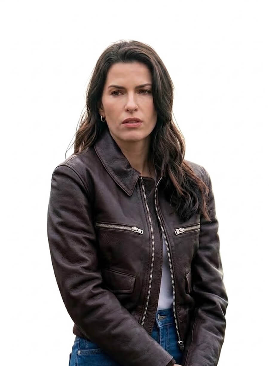 Tracker S02 Sofia Pernas Brown Leather Jacket