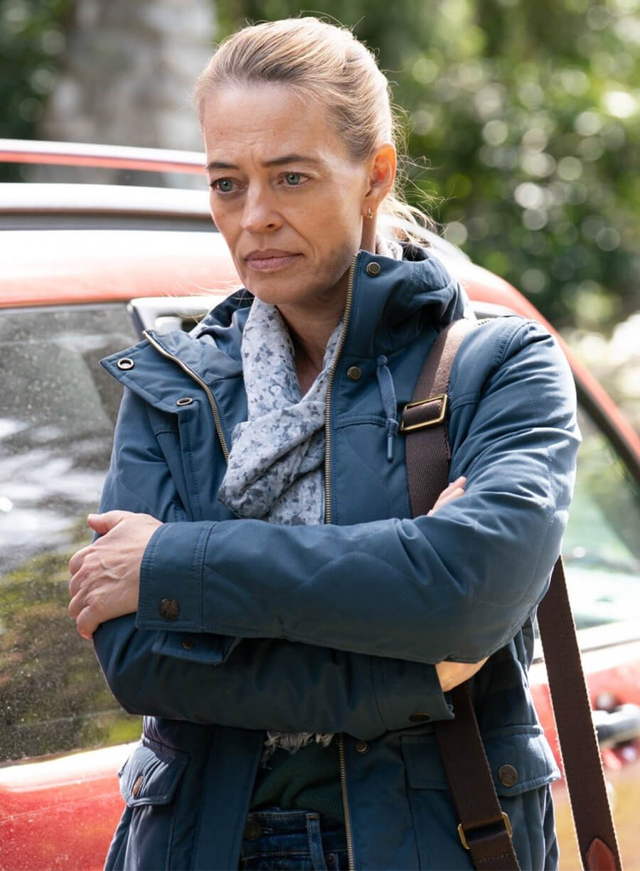 Tracker S03 Jeri Ryan Blue Cotton Jacket