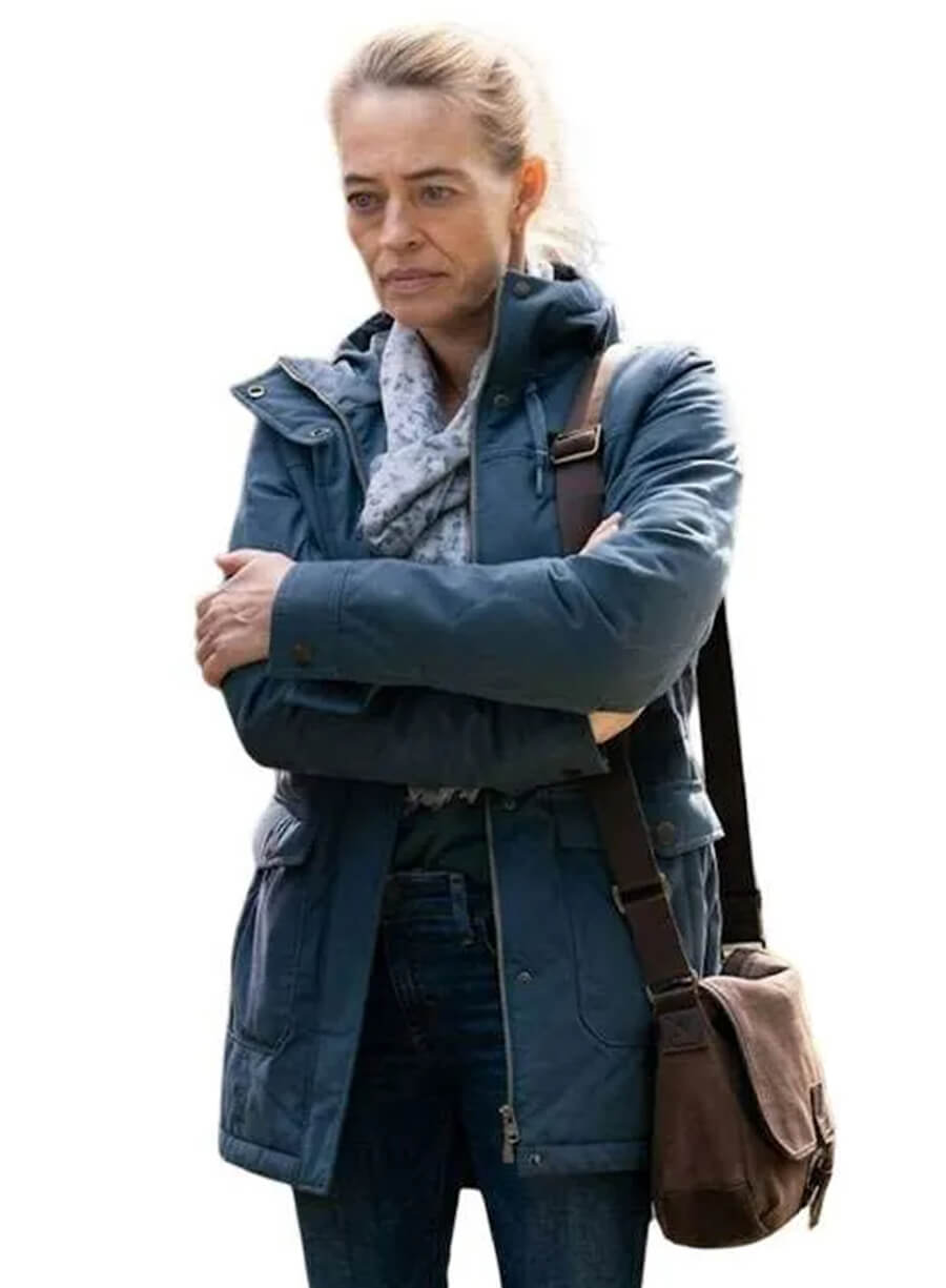 Tracker S03 Jeri Ryan Blue Cotton Jacket