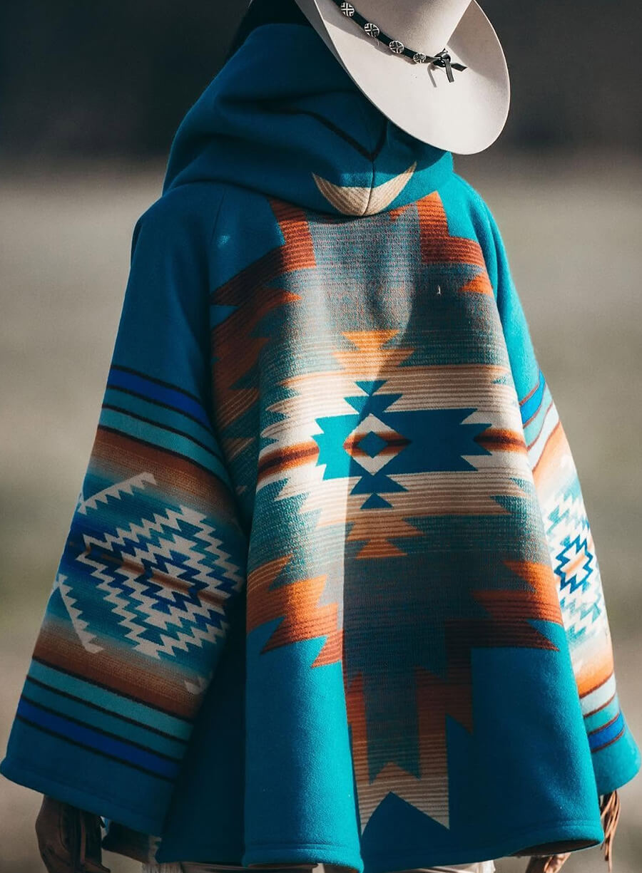 Yellowstone Inspired Beth Dutton Blue Hooded Coat