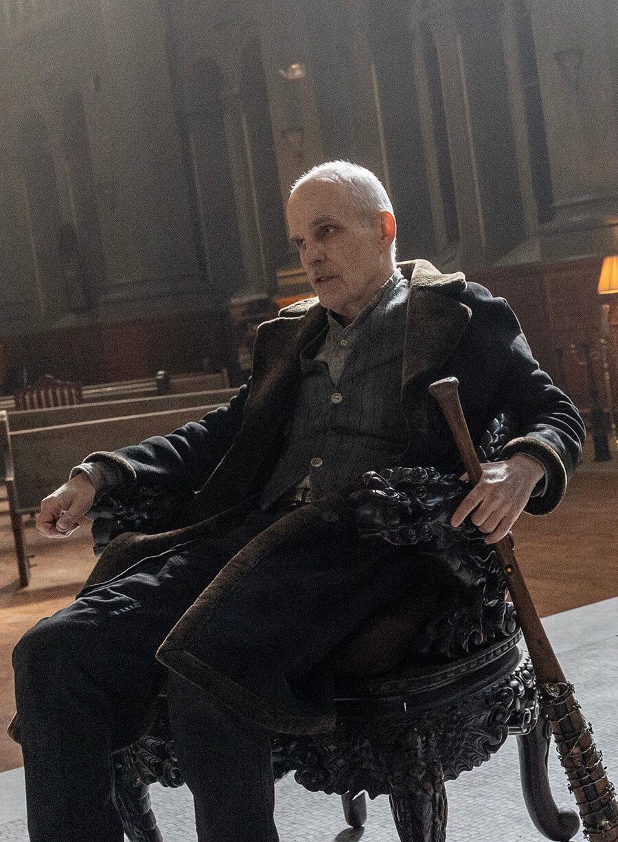 Zeljko Ivanek The Walking Dead Dead City Brown Shearling Leather Coat