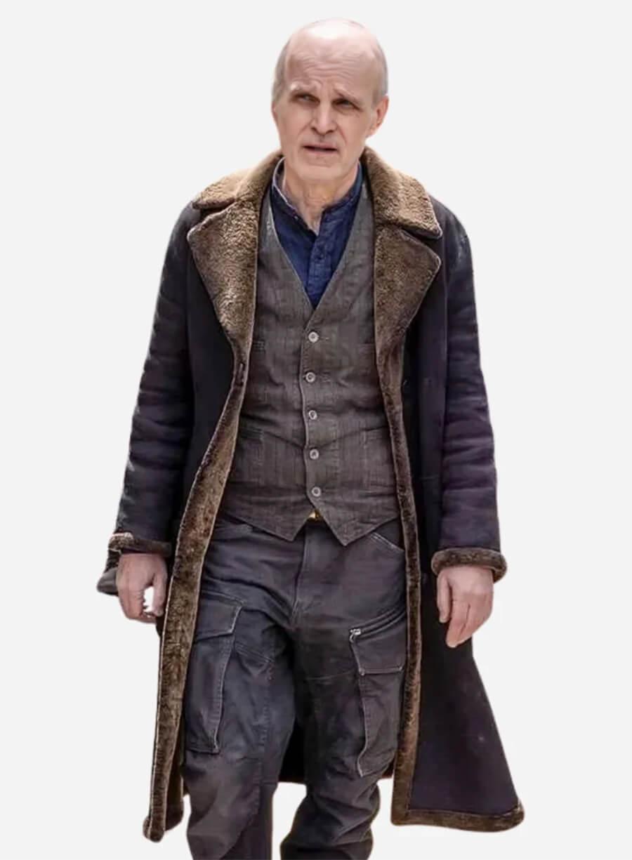 The Walking Dead Dead City Brown Shearling Leather Coat